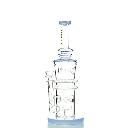 12" Happy Fumes Glass Water Pipe with 14mm Male Bowl