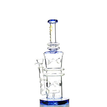 12" Happy Fumes Glass Water Pipe with 14mm Male Bowl