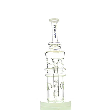 12" Happy Fumes Glass Water Pipe with 14mm Male Bowl