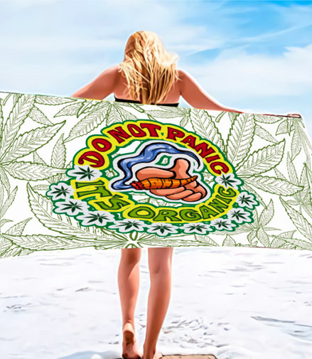 Do not Panic Beach Towel - Size 64 x 30 Inches