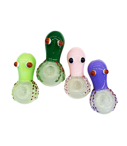 4.5" Glow in The Dark Octopus with Slime Color Tube