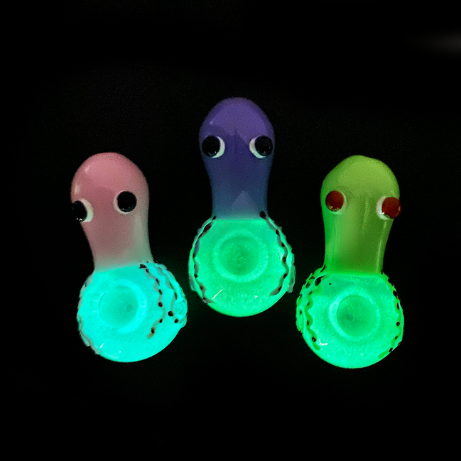 4.5" Glow in The Dark Octopus with Slime Color Tube