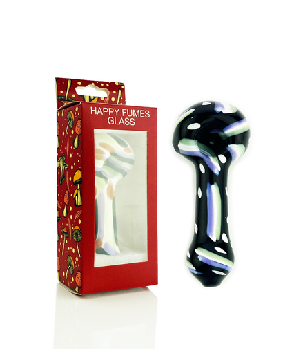 HAPPY FUMES GLASS 4.5" Multicolor Slime Hand Pipe Spoon