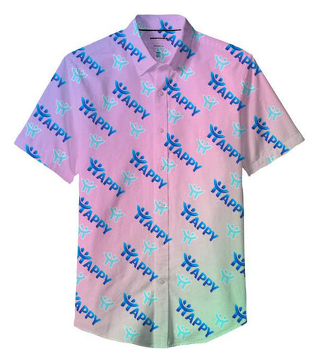 Happy Shirt Gradient Color 100% Polyester, Pack of 5 Sizes Sets, 1-M, 1-L, 1-XL, 1-XXL, 1-XXXL