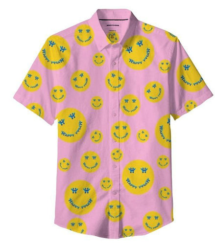 Happy Shirt 100% Polyester, Pack of 5 Sizes Sets, 1-M, 1-L, 1-XL, 1-XXL, 1-XXXL