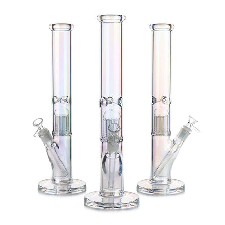 16" Straight Shooter Electro Plated Glass with Percolator with 14mm Male Bowl