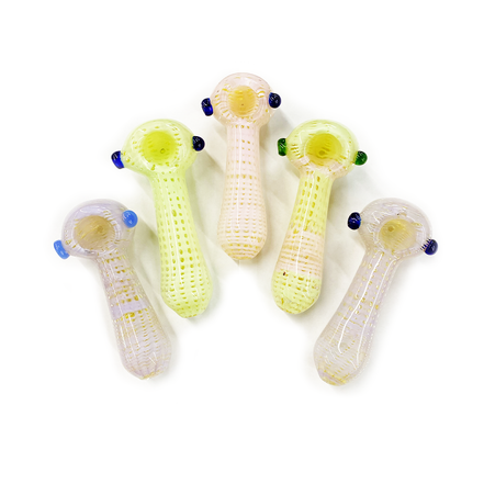 4.5" Slime Color Bubble Trap Net Art Hand Pipe Spoon