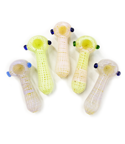 4.5" Slime Color Bubble Trap Net Art Hand Pipe Spoon