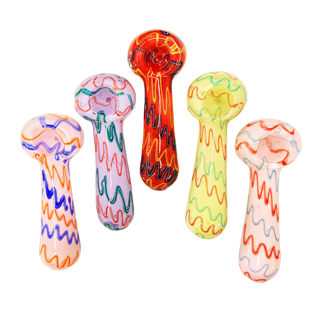 4.5" Slime Color Frit Hand Pipe Spoon