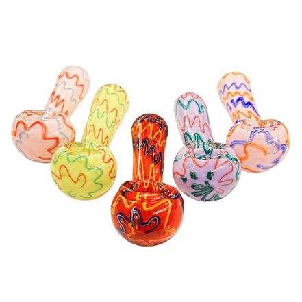 4.5" Slime Color Frit Hand Pipe Spoon