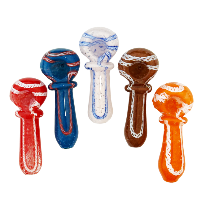 3.5" Twisting Ring Art Hand Pipe Spoon