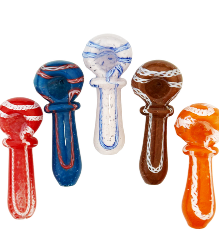 3.5" Twisting Ring Art Hand Pipe Spoon