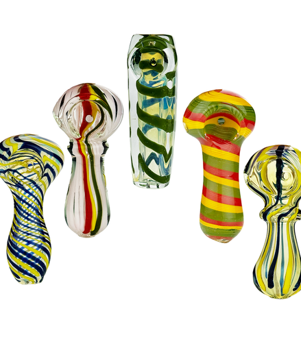 2.5" Assorted Designs Hand Pipe Spoon