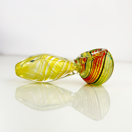 3" Hand Pipe Spoon Silver Fume Glass