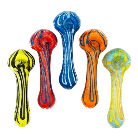 4" Hand Pipe With Twisting Art