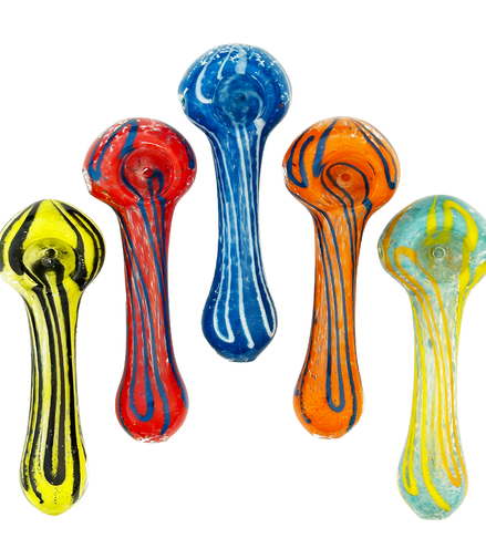 4" Hand Pipe With Twisting Art