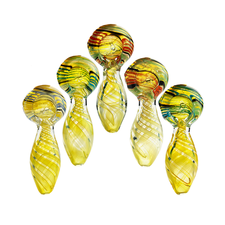 3" Hand Pipe Spoon Silver Fume Glass