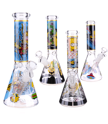 10" Water Pipe Beaker Glow In Dark