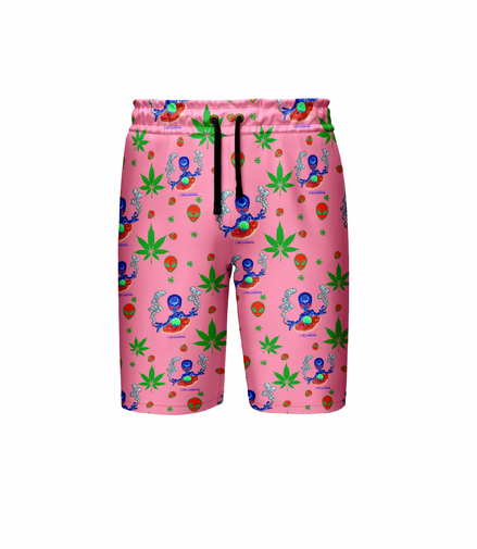 I am Landing Alien Pink Shorts Pack of  5 Units 1-M, 1-L, 1-XL, 1-XXL, 1-XXXL -- 100% Polyester