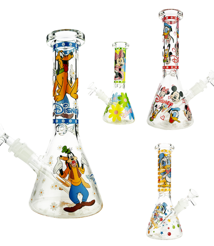 10" Cartoon Decal Beaker