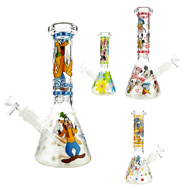 10" Cartoon Decal Beaker