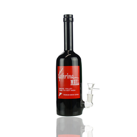 12" Kathrina Mall Wine Bottle Bong with 14mm Male Bowl and 14mm Male Bowl-Gift Box