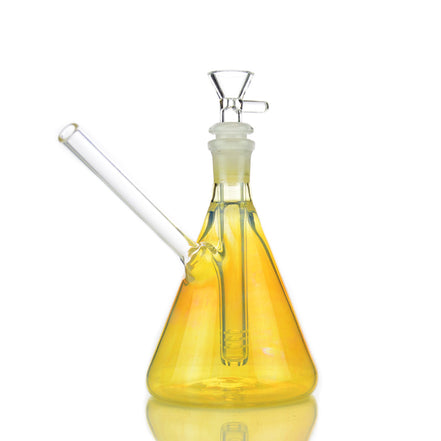 7" American Made Gold Fume Beaker Water Pipe with 14mm Male Bowl