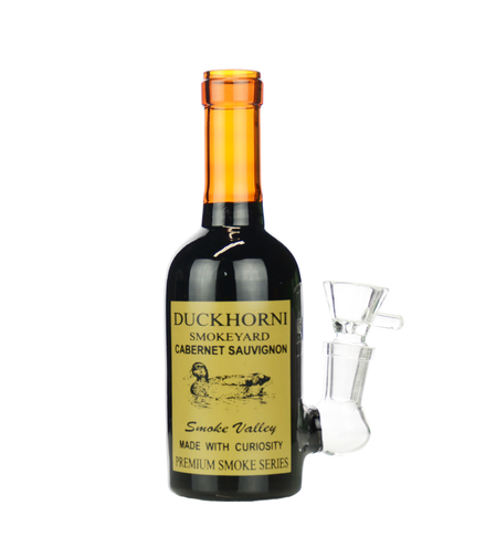 6" Mini Wine Bottle Duckhorni with 14mm Male Bowl