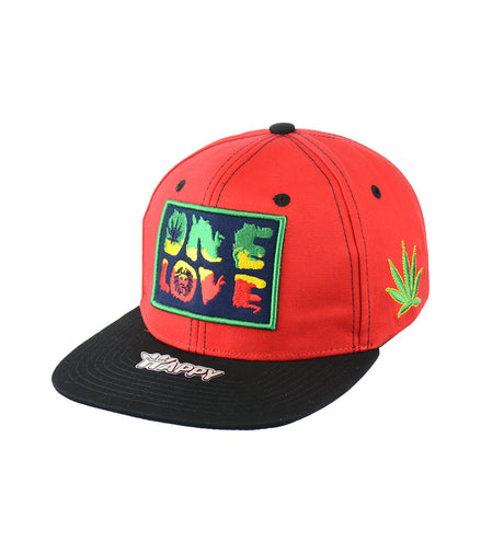 One Love Hat Embroidered Snapback