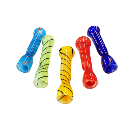 3.5" Chillum Frit Color Swirling Art One Hitter