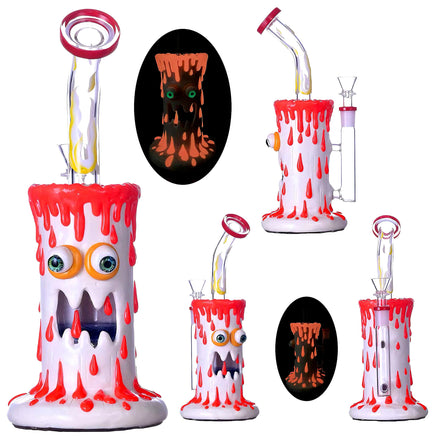 10" Assorted 3D Monster Bong with 14mm Male Bowl
