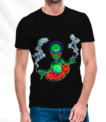 Alien Black T-Shirt Pack of  5 Units 1-M, 1-L, 1-XL, 1-XXL, 1-XXXL -- 60% Cotton 40% Polyester