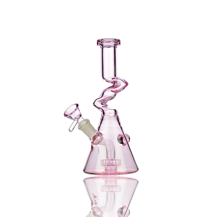 10" Pink Zong with 14mm Male Bowl