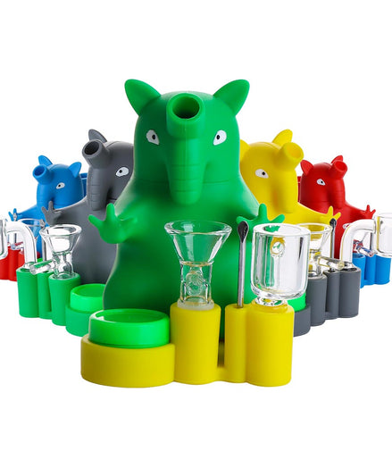 6" Silicone Elephant Dab Rig Water Pipe