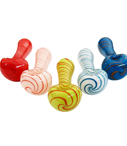 3.5" Hand Pipe Spoon with Spiral Art