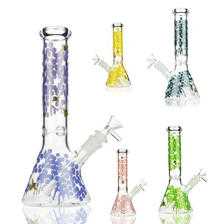 10" Honey Bee Beaker Slime Decal with 14mm Bowl