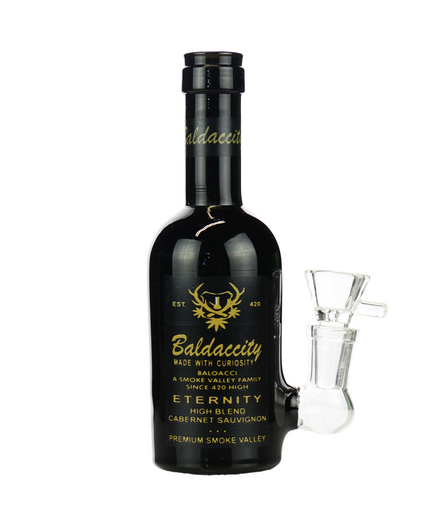 6" Mini Wine Bottle Baldacity with 14mm Male Bowl