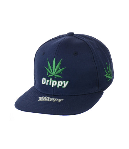 Drippy Leaf Embroidered Snapback Hat 100% Cotton