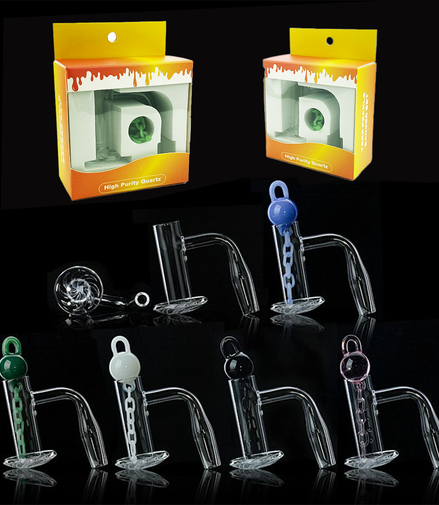 14mm Terp Slurp Quartz Banger with Bowl Chain Set