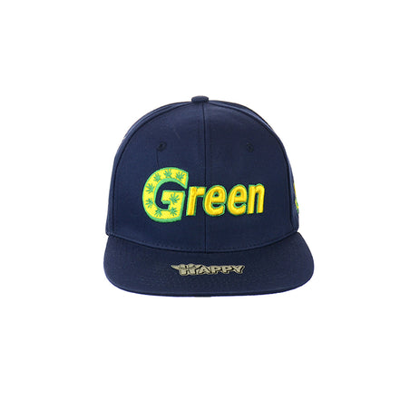 GREEN Embroidered Snapback Hat 100% Cotton