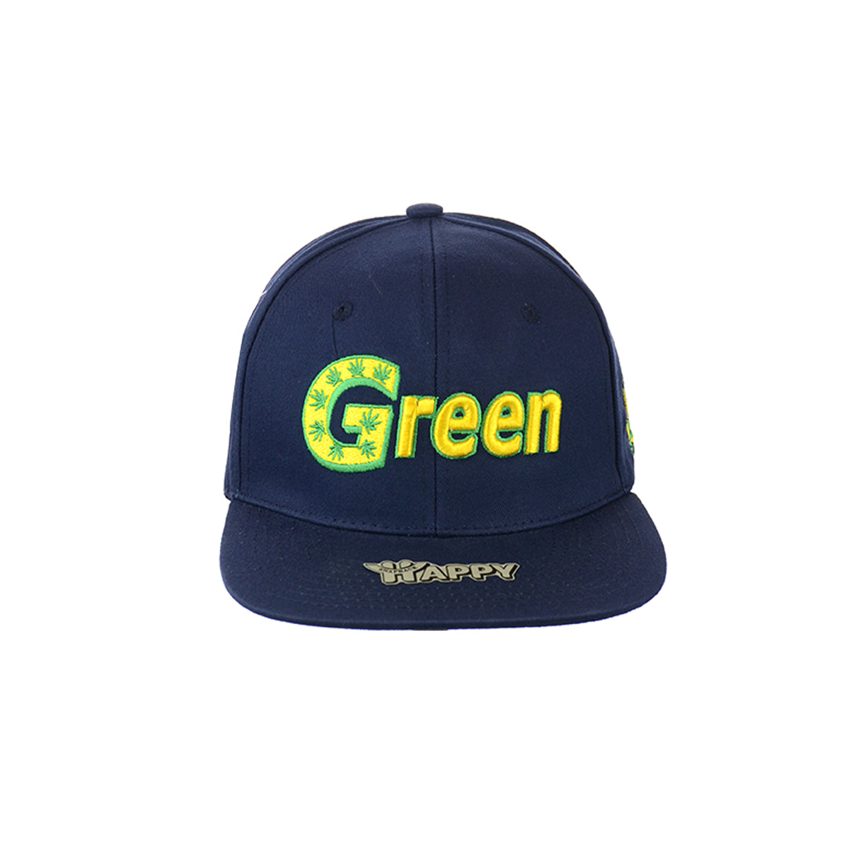 GREEN Embroidered Snapback Hat 100% Cotton