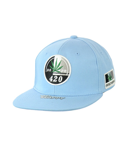 420 Dope Vegetarian Leaf Embroidered Snapback Hat