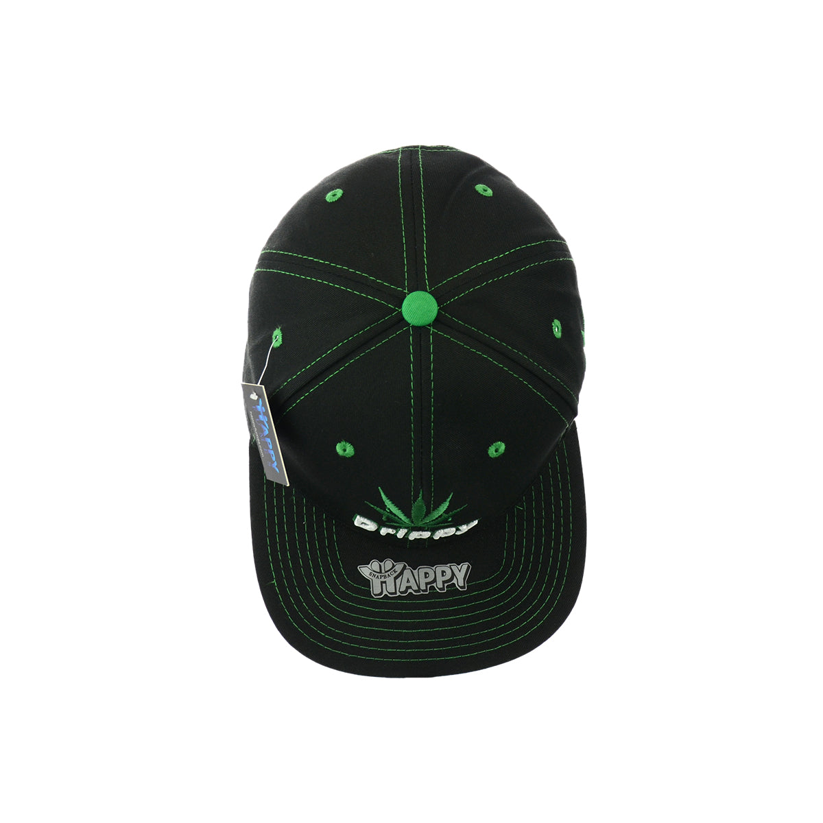 Drippy Leaf Embroidered Snapback Hat 100% Cotton