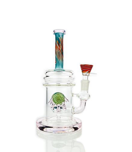 8" Reversal Neck Bong with Round Shower and 14mm Male Bowl