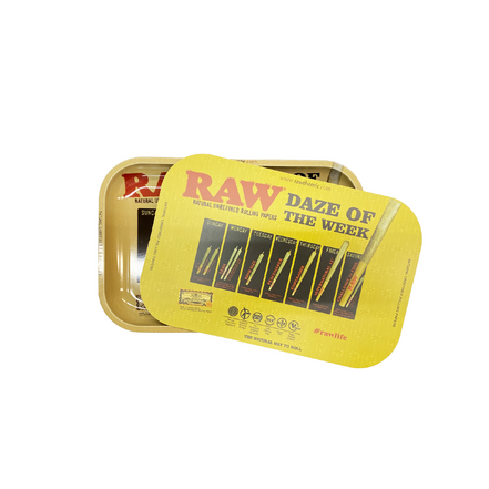 Raw Magnetic Lid Medium Metal Rolling Tray - Size - 7.5*11.5