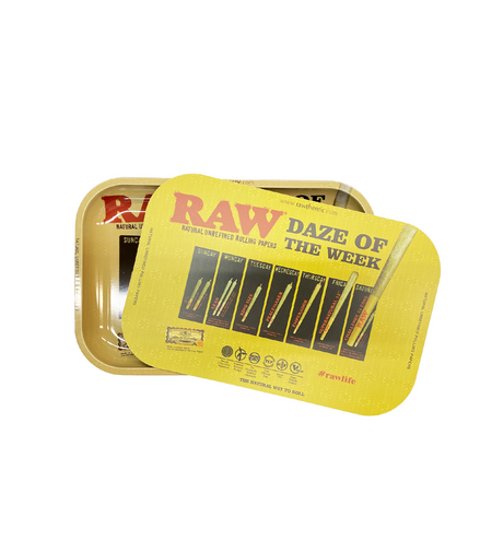 Raw Magnetic Lid Medium Metal Rolling Tray - Size - 7.5*11.5