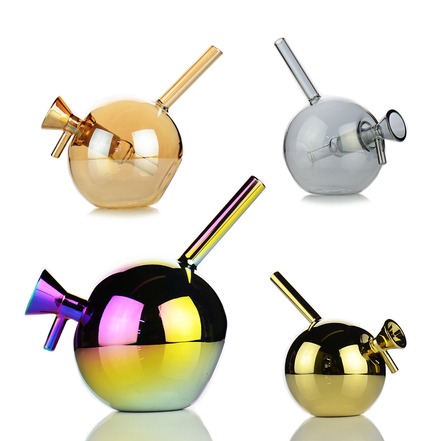 6" Electroplated Spherical Water Pipe Bong with 14mm Male Bowl
