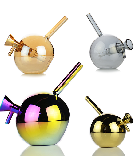 6" Electroplated Spherical Water Pipe Bong with 14mm Male Bowl