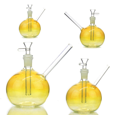 7" American-Made Gold Fume Sphere Water Pipe with 14mm Male Bowl