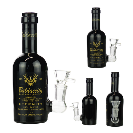 6" Mini Wine Bottle Baldacity with 14mm Male Bowl